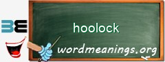 WordMeaning blackboard for hoolock